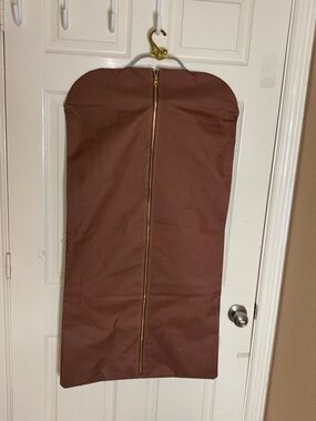 LOUIS VUITTON: Brown "LV" Garment Bag & Hanger